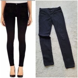 J Brand Mid Rise Super Skinny Black Leggings